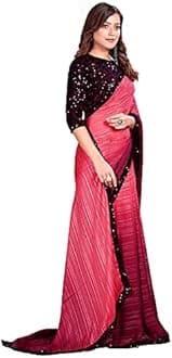 Pratham Blue Women's Silk Saree With Blouse Piece