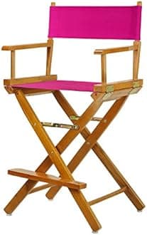 Casual Home 220-05/021-30 Director Chair 24" - Counter Height Honey OakFrame/Magenta Canvas