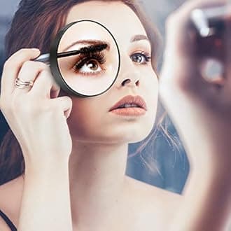 MIYADIVA 25X Small Magnifying Mirror with Suction Cup, Tweezers, for Makeup & Blackhead Removal, 3.5 Inches