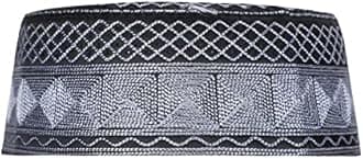 Men Muslim Prayer Kufi Hat Breathable Embroidery Kofia Topi Sun Hat Islam Kufi Headware Takke Praying Beanie Hat Skull Cap