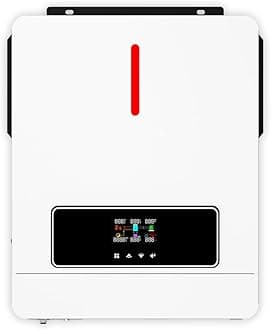 Y&H 4.2KW 24VDC Solar Hybrid Inverter AC220V Two Load Output Power, On/Off-Grid Built in 120A MPPT Solar Charger Max PV Power 6200W Input, for 48V Lead Acid/Lithium Battery, Supports Battery-Free use