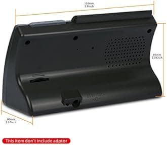 AL-HARAMEEN Al Harameen Masque, Islamic,Muslim,Prayer Times,Wall Clock,Bedside Clock/Decorative Clock/Mecca/Makkah/Arabia/in LCD Clockha 3005 (Black)