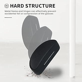 Molshine Hard Shell Sunglasses Case,Classic Extra Large Case for Oversized Sunglasses and Eyeglasses (Black)