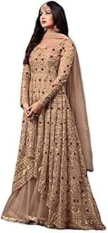 JVK Enterprise Ready to Wear Indian Pakistani Style Embroidered Koti Salwar Kameez Salwar Suit for Women