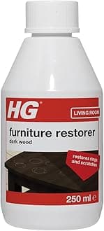 HG Dark Wood Furniture Restorer - Cleans & Reduces Marks, Stains, Rings & Scratches on Wooden Surfaces - Anti-Ageing Treatment for Dark Wood - 250ml