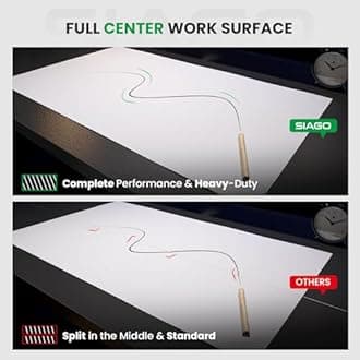 SIAGO Electric Standing Desk Adjustable - 55 x 24 Inch Sit Stand up Desk with 0.8 Inch Thick Tabletop - Adjustable Height Table with 3 Memory Preset, Cable Management for Home Office