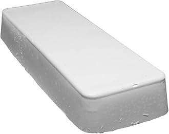 Buffing Compound for Polishing Removing Scratches on Soft Metals Aluminum Gold Silver Copper Ferrous Non-Ferrous Materials, 1 Pound Bar (White Rouge)
