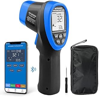 Digital Infrared Thermometer YF-985CAPP Non Contact Temperature Gun -58℉-1472℉ Pyrometer 16:1 Accurate IR Thermometer with Wireless Bluetooth,Backlight for Industry Kiln Forge【Not for Human】