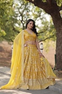 ITASHIYA indian ready to wear lehenga choli for women flared party night with stitched blouse LW-7080