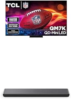 85-Inch QM7K QLED 4K Smart QD-Mini LED TV with Google TV (85QM7K, 2025 Model) + S45H S Class 2.0 Channel Sound Bar with Dolby Atmos