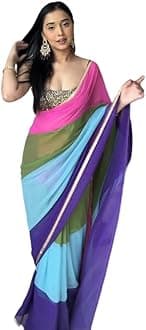 Alia bhatt Saree Rocky aur rani movie saree celebraty inspired sari Bollywood partywear Georgette Printed saree