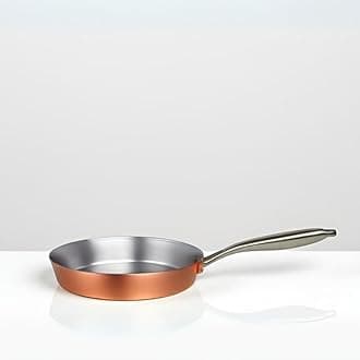 NUTRION Pure Copper Frying Pan - Traditional Indian Cooking Pan with Health-Boosting Properties (24 cm) (Copper Frying pan)
