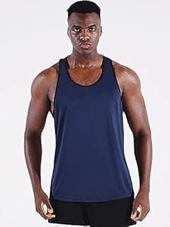 NELEUS Men's 3 Pack Dry Fit Y-Back Muscle Tank Workout Gym Shirt