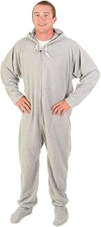 Footed Adult Onesies, One-Piece Pajama Jumpsuits for Men and Women, Unisex. with Detachable Feet.