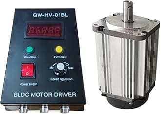 High Speed 220V 8000rpm 0.75KW 750W 80mm Brushless DC Motor Low Noise Hall BLDC Motor with Driver (220v-750W8000rpm)