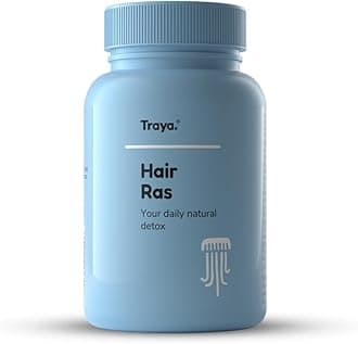 Traya Hair Ras Tablets for Women & Men, Ayurvedic Hair Herbs for Hair Fall Control and Growth, Contains Ashwagandha, Bhringraj, Shatavari (120 Tablets)