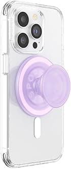 PopSockets Phone Grip for MagSafe, Magnetic Holder, Phone Stand, Cute Pink - Opalescent Clear