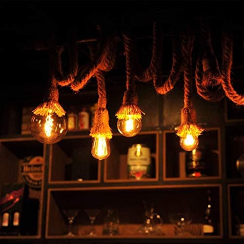 Vintage Edison LED Light Bulb 4W Screw E27 Edison Led Bulb Globe Style Spiral LED Filament Bulb G80 Decorative Light Bulbs, E27 Screw Base Warm White 2200K,40W Equivalent, Pack of 3