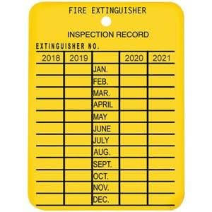 Plastic 4-Year Inspection Tag, 2018-2021 (20 Pack)