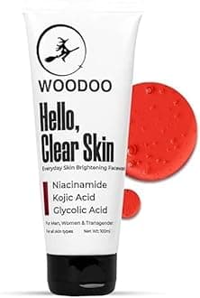 Woo.doo Hello Clear Skin Brightening Face Wash with Niacinamide, Kojic Acid, Glycolic Acid, 100ml