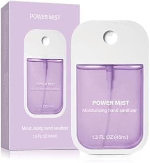 Power Mist Hydrating Hand Sanitizer Spray, Travel-Size 45ml/1.5 Fl oz Portable Cute Multi-Flavor Gentle Sanitizer for Adults (Lavender flavor)