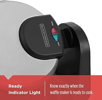 - BLACK+DECKER Flip Waffle Maker, Silver, WM1404S, 4 Belgian Waffles