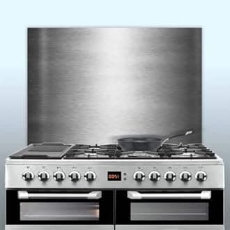Displaypro 0.9mm Thick Brushed Stainless Steel Kitchen Cooker Hob Wall Splashback (500, 500)