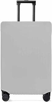 Minimalist Gray Solid Travel Luggage Cover, Modern Art Anti-scratch Travel Suitcase Protector Covers, Washable Elastic Baggage Covers Fit 26-28 Inch Carry on Luggage