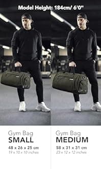 Fitgriff® Sports Gym Bag for Men and Women - with Shoe Compartment & Wet Pocket - Fitness Bag
