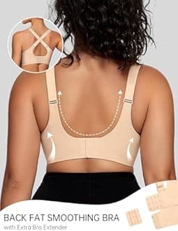 OEAK Womens Wireless Bras V Mesh Comfortable Bralette Supportive Tshirt Bra No Underwire Seamless Push Up Everyday Bras