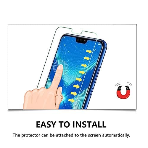 2Pack, Screen Protector Compatible with Huawei Honor 8X/Honor 9X Lite, Premium Tempered Glass with 9H Hardness, 2.5D Round Edge, [Crystal Clearity], [Scratch-Resistant], [No-Bubble]