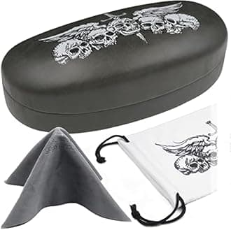 MyEyeglassCase Hard Sunglasses case - Women Glasses Case Holder - Large Durable Eyeglass Case Hard Shell with Pouch & Cloth