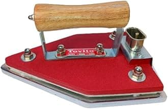 Tovito 5 kg Heavy Wooden industrial laundry electric iron, Made in India, iron mat and pluck Dry Iron (Red, 5.5)