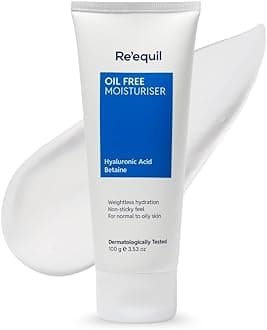 Re'equil Oil Free Moisturizer Cream With Hyaluronic Acid & Betaine | Lightweight Moisturizer For Oily/Combination Skin | 100gm