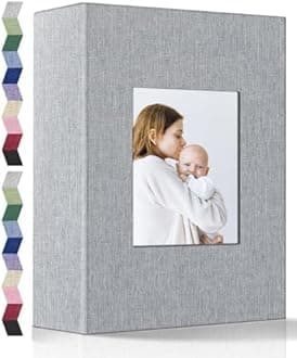 popotop Photo Album 4x6-200 Photos Photo Books with 200 Horizontal Pockets,Linen Cover Albums for Family Wedding Anniversary Baby Vacation Pictures
