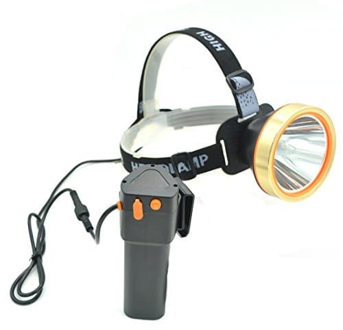 Eornmor LED Headlamp High Power Waterproof Rechargeable Headlight T6 Flashlight 15000mah 35W for Mining ,Camping, Hiking, Fishing,Hunting by Eornmor