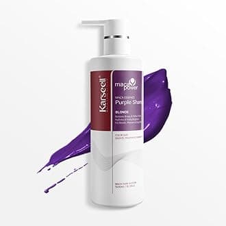 Purple Shampoo 500ml Maca Essence Deep Moisturizing Brighten Hair for Blonde, Platinum, White or Grey Hair