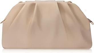 Clutch Purse for Women Soft Pleated PU Wedding Clutch, Elegant Evening Bag for Galas, Proms,Cocktail Parties