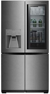 LG Signature 31 cu. ft. SMART Standard-Depth French Door Refrigerator in Textured Steel with Instaview and Auto Open Door URNTS3106N