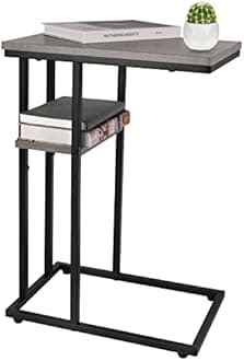 Yoobure C Shaped End Table, Side Table for Couch and Bed, Small Side Tables for Small Spaces, Living Room, Bedroom, Rustic Snack TablesThe Forest Stewardship Council