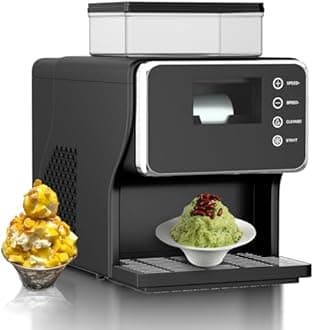 Shaved Ice Maker, Portable Ice Maker with Fast Cooling and Food Grade Stainless Steel Material, Adjustable Speed for Snowflake Ice Maker, Ice Maker