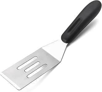 Professional Heat Resistant Metal Spatula With Stainless Steel Handle - Kitchen Turner for Fish, Burgers, Grilling and Icing