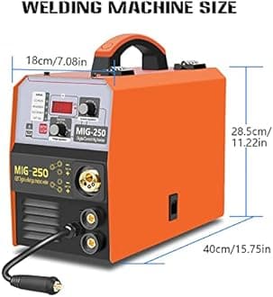 MIG Welder, 250A Welding Machine, 3 in 1 Combo MMA/MIG/LIFT TIG Welder Machine, Flux Core Welder, MIG-130 Portable Welding Machine, mig welding equipment