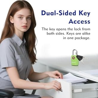 Sure Lock TSA Approved Luggage Locks - One Key Opens All, Compact & Durable Zinc Alloy Travel Lock with Steel Shackle, Keyed Alike (Multiple Colors, Mini Size for Suitcase/Backpack/Gym Locker)