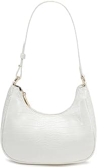 Crescent Shoulder Bags for Women Cute Hobo Tote Handbag Under the Arm Purses Mini Clutch Purse with Zipper Closure