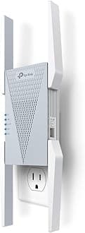 RE813XE AXE5400 Wi-Fi 6E Range Extender w/Ethernet Port | 5.4 Gbps Tri-Band Wireless Repeater Amplifier | Up to 2800 Sq. Ft., 96 Devices | 6 GHz Band, 160 MHz | APP Setup | OneMesh Compatible