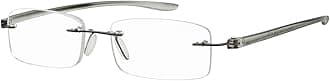 Eyekepper Small Lenes Rimless Reading Glasses Women - Frameless Reader Eyeglasses for Men Reading with Grey Arms +1.25