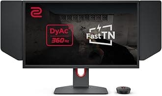 BenQ Zowie XL2566K 24.5 Fast TN in 360Hz Gaming Monitor | Motion Clarity DyAc⁺ | 1080p | XL Setting to Share | Custom Quick Menu | S Switch | Shield | Smaller Base | Adjustable Height & Tilt, Black