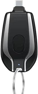 Keychain Portable Charger, 2200mAh Mini Power Emergency Pod, Small Andriod Cell Phone Charger, Compact External Fast Charging Power Bank Battery Pack, Key Ring Cell Phone Charger