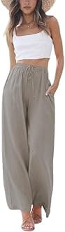 PURPEARL womens Linen Pants Casual Pants